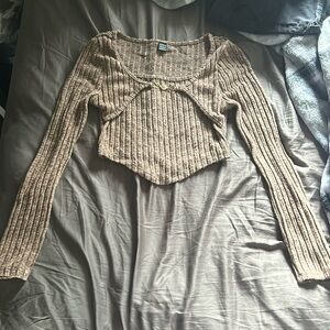 Crop top with gold clasp